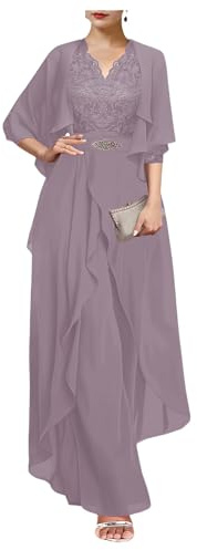 JIAJUPA Mother of The Bride Pant Suits for Wedding Pantsuits for Women Dressy Wedding Guest Mother of Groom Pant Suits Mauve Size 30