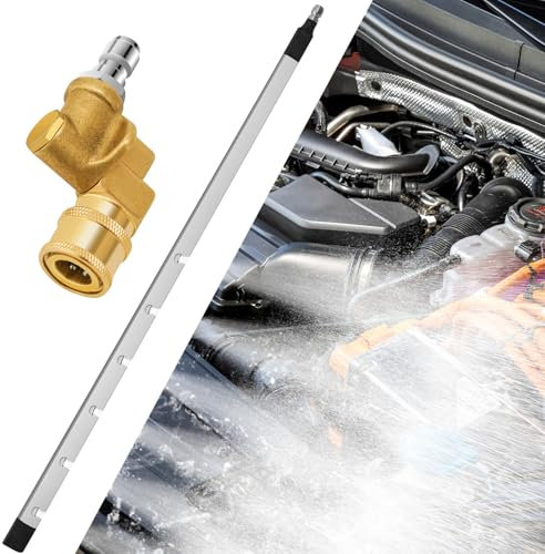 39''Portable Car Radiator Cleaning Wand With 25° Fan Nozzle,Stainless Steel Radiator Cleaner Tool for Pressure Washers& Pressure Air Pump Household Cars,Trucks Radiators,4000 PSI Pressure Washer