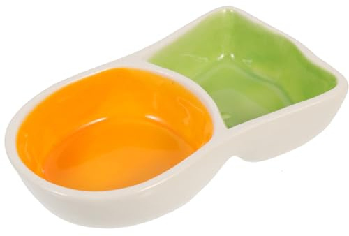 JOINPAYA Gamelle en Céramique de Carotte pour Petits Rongeurs, Bol D’Eau pour Rat et Hamster, Bol Compact Facile à Nettoyer, Adapté pour Cobayes et Chinchillas, Accessoires pour Petits