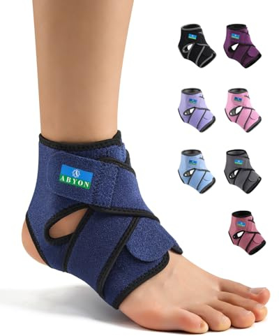 ABYON Tobillera de Neopreno para Hombre y Mujer, Soporte de Tobillo Transpirable S/M/L con Correas en Forma de 8 para Baloncesto, Esguinces, Artritis y Tendinitis