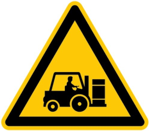 Schild PVC Achtung! Staplerverkehr SL 400mm