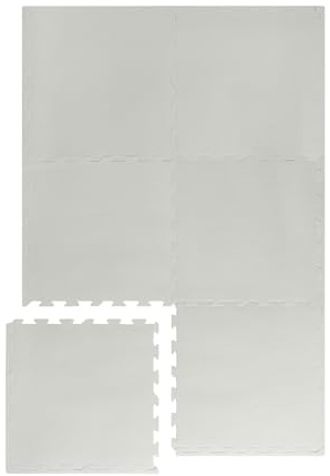 3 Sprouts Baby Play Mat - Kids Foam Puzzle Play Mat with Interlocking Foam Tiles for Baby Play Area, Kids Playroom - Safe, Non Toxic EVA Soft Floor Mats with Fun Puzzle Design - Gray