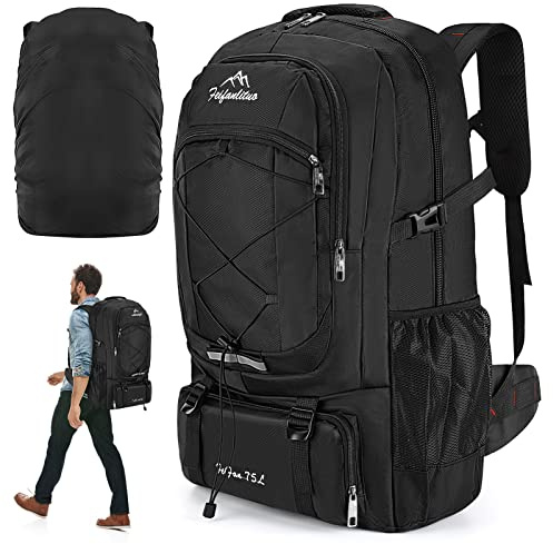 Auniq Hiking Backpack, 100L Large Capacity Trekking Rucksack Waterproof Hiking Rucksack Travel Bag Lightweight Outdoor Camping Daypack for Men Women Climbing Cycling Camping Travelling Outdoor Sports