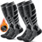 CAMBIVO Merino Socken Sportsocken 2 Paar, Dicke Skisocken Wollsocken Wandersocken, Warme Socken, Gepolsterte Kuschelsocken Kniestrümpfe Thermosocken