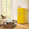 Sweiko Réfrigérateur vintage, réfrigérateur à double porte supérieure et inférieure, volume total 72 litres, volume du congélateur 21 litres[Classe énergétique E] (Yellow)