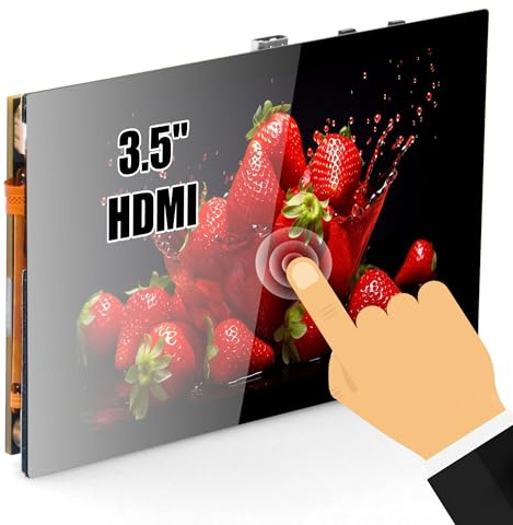 OSOYOO 3.5 inch HDMI Capacitive Touch Screen for Jetson Nano/Raspberry Pi 5, 4, 3B / PC, Pulg and Play, Compatible with Windows 11 10 8 7, Raspberry Pi OS, Ubutun