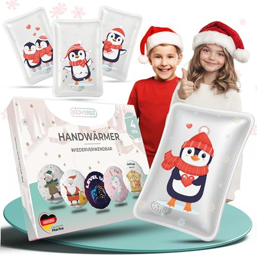 KIDVERSE Chaufferette Main Enfant - Bouillotte Main reutilisable Enfants | Chauffe Main Enfant apaisants - Chaufferette Main réutilisable pour Enfants - Lot de Chaufferette de Poche reutilisable