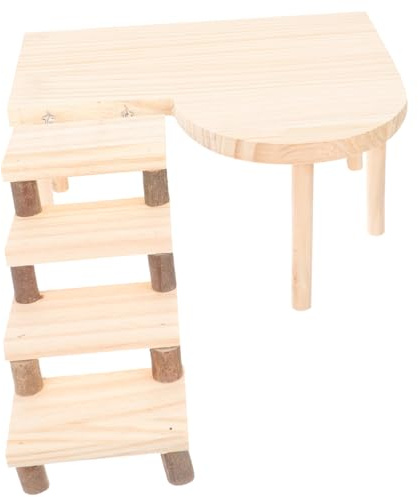 VICASKY Plateforme de Jeu pour Hamster Échelle Naturel pour Petits Animaux Accessoire de Cage pour Hamsters et Cobayes Éducatif et pour Mâcher Renforce Coordination