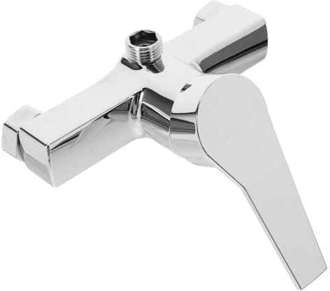TEHAUX Grifo Pared con Mezclador Monomando para Ducha y Bañera Agua Fría y Caliente Diseño Elegante Acabado Cromado Grifo Duradero para Baños