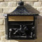Antique Black Wall Mounted Cast Aluminium Victorian Style Letterbox Postbox Mailbox