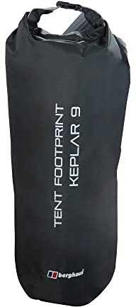 Berghaus Kepler 9 Tent Footprint with Steel Pegs and Carry Bag, Prolongs the Life of your Tent, Groundsheet Protector, Tent Accessories, Camping Equipment, Black, One Size