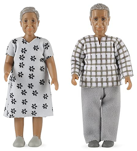 Lundby Puppenhaus Großeltern-Set – Nikki Puppenfiguren (2 Stück) für Kinder ab 3 Jahren – Hochwertiges Zubehör für Puppenhaus