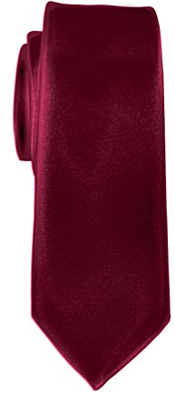 Remo Sartori - Damen-Krawatte, schmal, aus einfarbigem Samt, Breite 5,5 cm, Made in Italy, bordeaux, Einheitsgröße