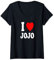 Femme I Heart (Love) Jojo Couple assorti T-Shirt avec Col en V