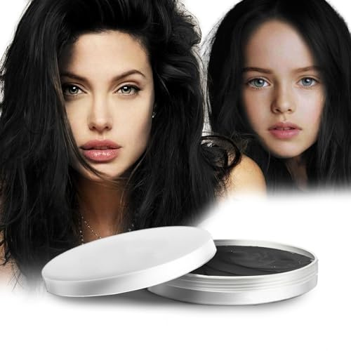 COLAYERIST Schwarz Temporäre Haarfarbe Auswaschbar, Haarfarbe Wachs für Männer und Frauen, Haarmascara für Partys oder Cosplay, Haarfärbeprodukte ohne Unordnung