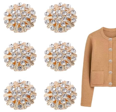 Rhinestone-knappskydd, damknappskydd, blus knappklämmor, avtagbara skjortknappar, knappsmycken för kläder, knappskydd, knappskydd, knappklämmor, smycken, strass knappklämmor