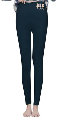 Termoleggings dam fodrade – vinterleggings dam långa termo fleece leggings plysch termobyxor varma sportleggings termo vinterbyxor hög midja termostrumpbyxor ogenomskinliga termoleggings