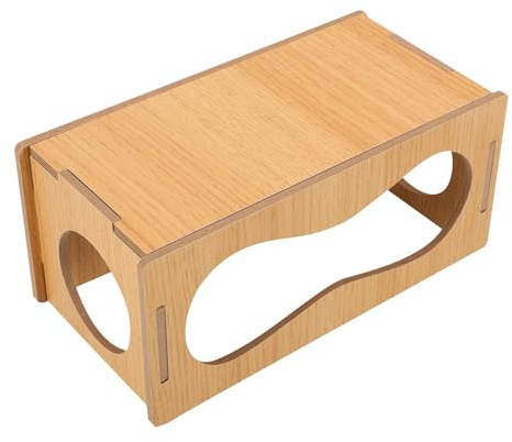 VALICLUD Casa Refugio para Hámster de Madera Maciza, Escondite Ventilado Subterráneo Túnel Doble 22x11x10 Cm, Suministro para Roedores, Hábitat Transpirable para Conejillos de Indias