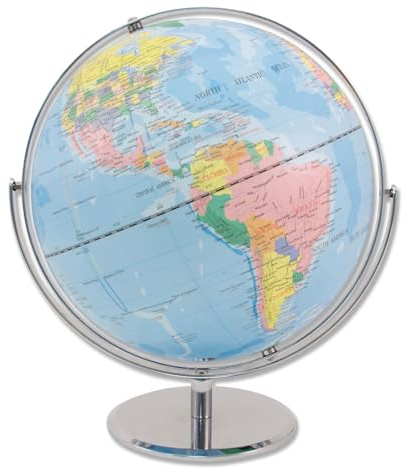Advantus 12 Inch Desktop World Globe with Blue Oceans (30502)