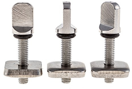 Santa Barbara Surfing SBS - No Tool Stainless Steel Fin Screw for Longboard and SUP - 3 Pack