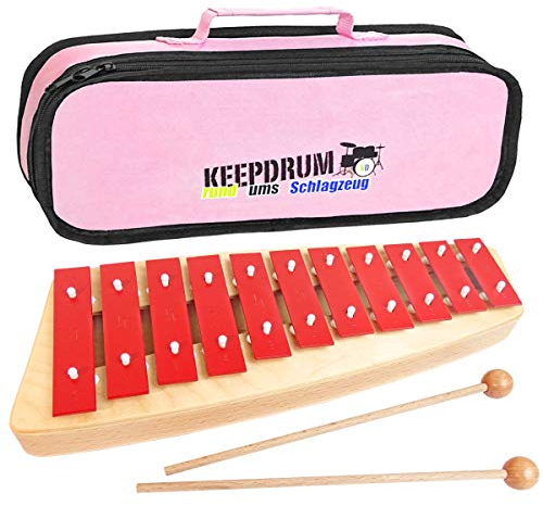 Sonor NG10 Glockenspiel Xylophon + keepdrum Tasche Pink