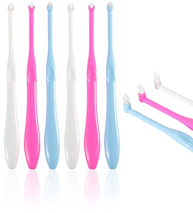 TSHAOUN 6 Stücke Einbüschelbürste Mono Clean soft, Tuft Zahnbürste büschelzahnbürste Getuftet Bürste End-Tuft Verjüngt Trimm Zahnbürste,Tuft Slim Interdental Zwischenraum Bürste (6 Pieces)