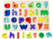 Wooden ABC Letters for Kids Alphabet Learning Toys Wooden Toddler Puzzles Montessori Toys for Girls Boys (Small Letters)