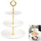 Alzata per Dolci Plastica 3 Piani,Alzata per Torta in Plastica a 3 Livelli,Alzatina per Dolci per Allestimenti,Cupcake Stand,Alzate Portafrutta Cucina, Vassoio per Frutta e Dolci