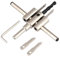 Hoteche Perforatore regolabile 30 – 120 mm in acciaio al carbonio con lame in metallo duro per legno MDF, compensato, truciolato, plastica, non adatto per calcestruzzo, piastrelle, taglierina