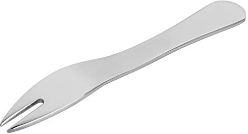 304 Tenedor de Fruta de Acero Inoxidable, Bordes Lisos, Mano de Obra Fina, Diseño Elegante, Adecuado para Frutas, Pasteles, Pastelitos, Pasteles de Luna y Varios Postres (Paquete de 1 color primario