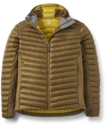 Rab Men's Cirrus Flex Hoody - Lightweight Insulated Coat for Trekking, Skiing, & Climbing - Oak - X-Large