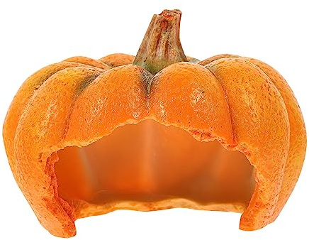 ibasenice Pumpahusdekoration Terrarium Reptilgrotta Hamster Resin Gömställe För Sköldpadda Reptil Gömställe Reptil Gömställe Pumpaskinn Terrariumprydnad Resin Reptilgrotta