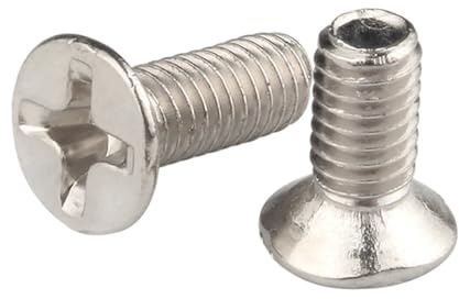 Viti a testa piatta rotonda, 1000 pezzi M1.2 viti in acciaio al carbonio a testa svasata piatta a croce(M1.2 * 7mm)