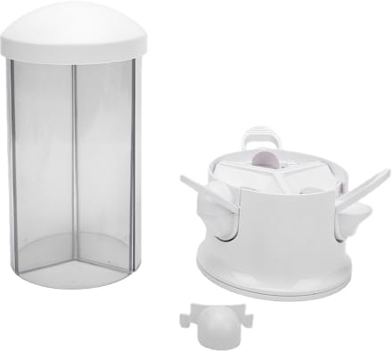 Haofy Distributeur de Bonbons et de Noix à 3 Compartiments, Grande capacité, Corps Transparent, Base Blanche (12 X 28 cm), Idéal pour les Fêtes à la Maison, au Bureau, dans la Salle de