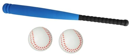 TUXCAXI Ensemble de battes et de balles de Baseball - Jouet de battes de Baseball pour Enfants - Cadeau Amusant pour l'intérieur et l'extérieur - Robuste et, Bleu, 64 cm