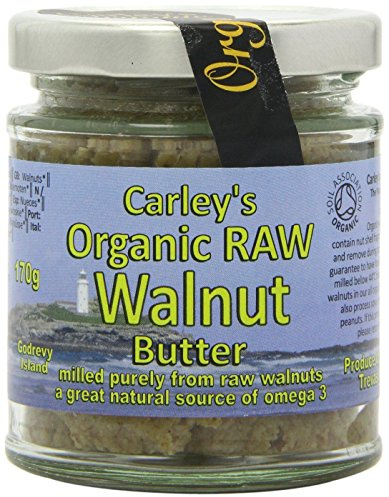 CARLEY'S Organic Raw Walnut Butter - Vegan 170g (PACK OF 1)