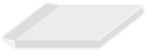 6 Meter DIWARO Kunststoff Flachleiste weiß selbstklebend mit Dichtlippe, Breite 30 mm, Dicke 2,5 mm. Für Fensteranschluss, Abdeckleiste, Fensterleiste und Mauerwerksanschluss.