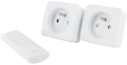 Chacon Set de 2 mini prises On/Off type E 2300W Blanc