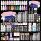PEACECOLOR Acryl Nagelset Starterset Komplett UV/LED lampe - 27 Farben AcrylPulver Nails mit 30ML Monomer Liquid,Nägel Starterset Selber Machen