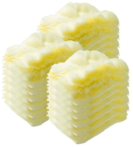 Lot de 30 brosses de rechange jetables pour dépoussiérage statique compatibles avec Swiffer Duster pour appareils électroniques, meubles, stores, ventilateurs de plafond (jaune)