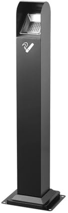 ruyi-1986 Standing Ashtrays Outdoor Smoking Area Vertical Ash Column, Can Be Fixed Iron Baked Ename Pillar