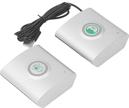 HELEVIA Timbre de Puerta de Voz Inalámbrico para el Hogar con Transmisión de Larga Distancia, Intercomunicador de Doble Vía y Batería Recargable para el Hogar, Escuela, Hospital,