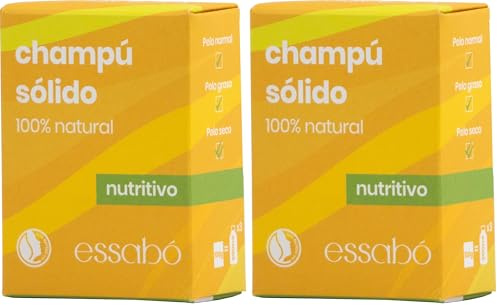 ESSABO - Champú Sólido Nutritivo - 100% Natural - Base de Manteca de Aceite de Aguacate y Aceite de Argán - Elaborado Artesanalmente - Apto para Niños y Pieles Sensibles - Sin Alérgenos - 100 g