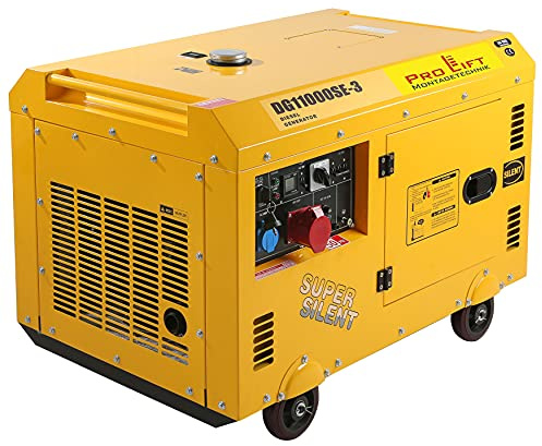 Pro-Lift-Montagetechnik Silent Diesel Stromaggregat 10kVA 230V 400V 8kW Stromerzeuger 8000W Notstromaggregat DG11000SE3J 02459