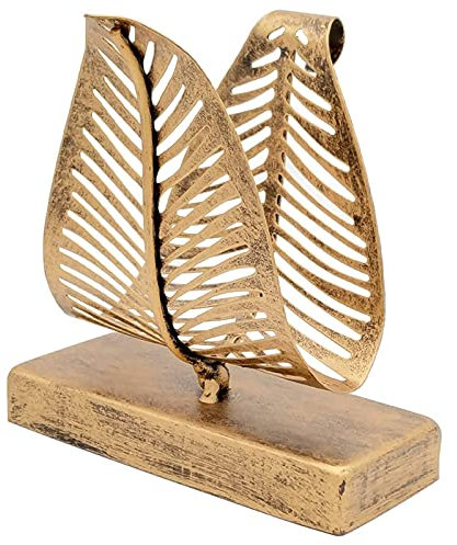 Pokhdye Freistehender Serviettenhalter mit Blattdesign, Desktop-Papierhandtuchspender, Aufbewahrungsbox für Servietten