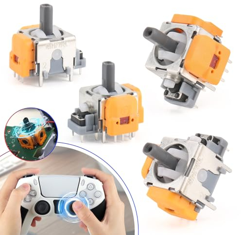 4PCS 3D Joysticks pour Sony PS5 Joystick Hall Effect Analogique Capteurs Module Thumbstick pour Playstation 5 PS5 Stick Contrôleur de Module Remplacer Accessoires