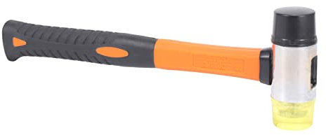 Qussedser Martillo de Goma, Martillo Blando de Doble Cara de 35 Mm con Manejar CóModo Martillo Manual de Diy para InstalacióN de Pisos