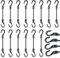 14 Stück Spanngummi mit Haken, Expander mit Haken, Gummispanner mit Haken, Vielseitige Gummibänder mit Haken, Ideal für Camping, Garten und Fahrrad, 4 mm Dicke, 23 cm Länge