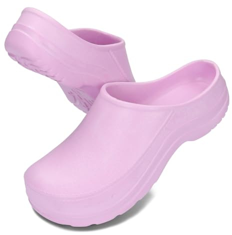 BeComfy Zoccoli da giardino leggeri Donna Uomo Zoccoli in gomma Zoccoli in EVA Scarpe da giardino comode Estate G. 36-46 EU (Lilla, Sistema Taglie Calzature EU, Adulto, Numero, Media, 41)