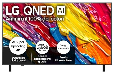 LG QNED AI QNED84 TV 65 pollici, Smart TV 4K, Processore α7 Gen8, Dynamic QNED Color, Design Ultra Slim, webOS con AI e telecomando puntatore AI, Gaming con VRR 4K@60Hz, 65QNED84A6C 2025